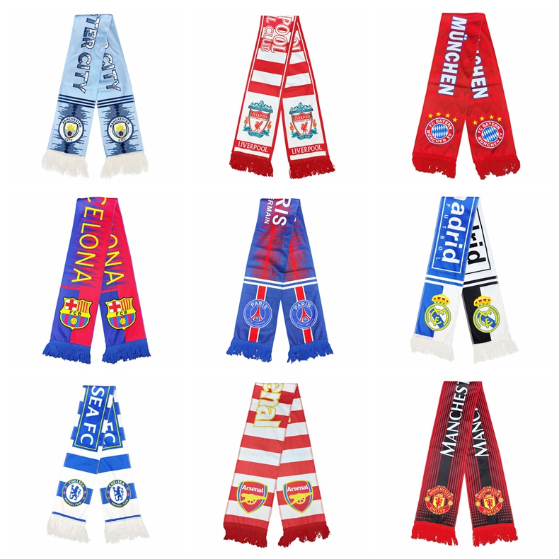 Football Club Real Madrid Barcelona Bayernal Manchester United PSG Liverpool Fan Scarf