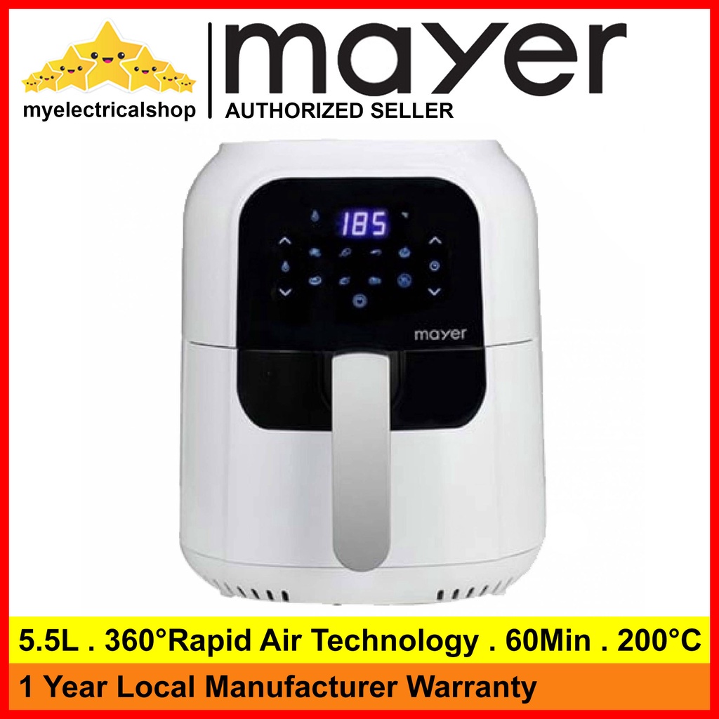 Mayer 5.5L Digital Air Fryer MMAF505D (White)