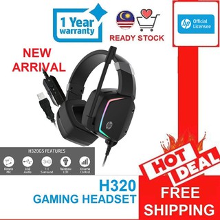 [ NEW VERSION ] HP H320 / H320GS - Backlit Gaming Headphone with Mic Microphone Volume Control