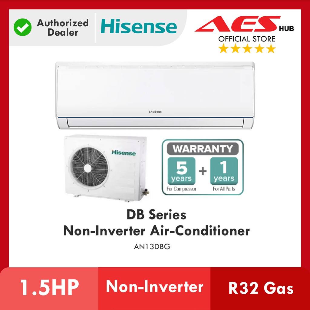 Hisense Aircond 15hp R32 Standard Non Inverter Air Conditioner Db Series An13dbg Non Wifi 9355