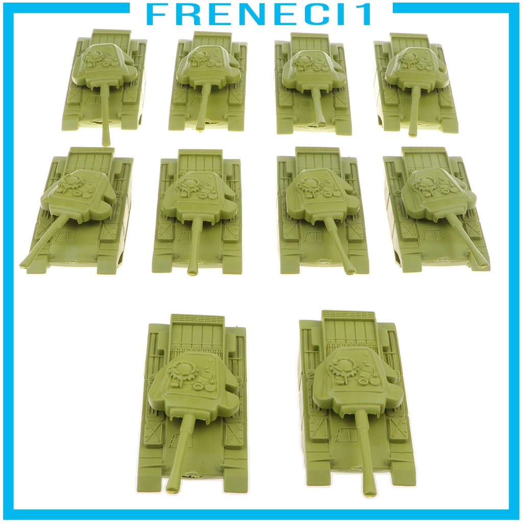 10pcs Military Sand Scene Model Plastic Toy Soldiers Kits Armored Car 