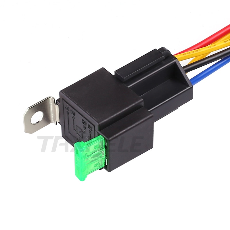1Pcs/set Auto Fused On/Off Relays DC12V 30A 4 Pin Electronic Relay Car Automotive Relay with Insurance Film Car Fuse