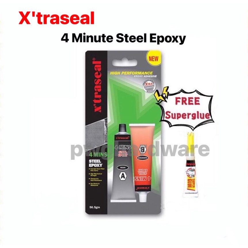 X'traseal Xtraseal EPOXY ADHESIVE GLUE / Steel Epoxy / Gum 2Ton / Glue ...
