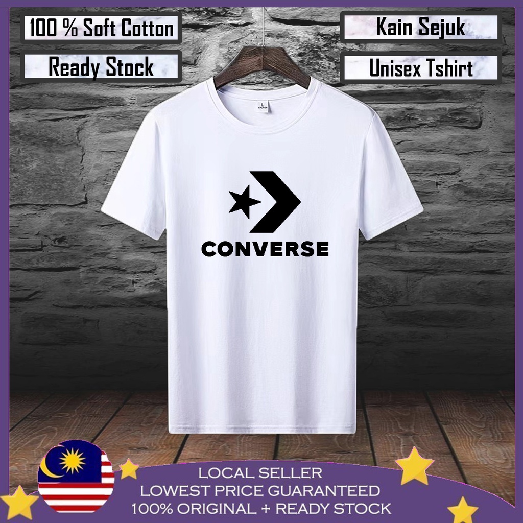 [70% Mega Sales !] CONVERSE ALL STAR TSHIRT BAJU LELAKI / UNISEX TEE 100% COTTON