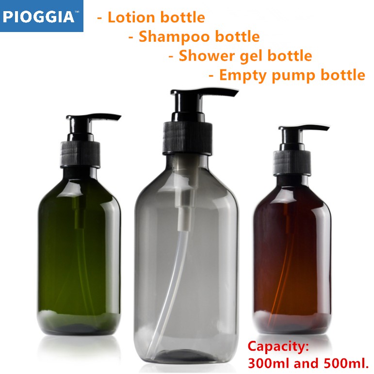 Pioggia 300ml 500ml Pet Lotion Bottle Set Shampoo Bottle Shower Gel Empty Pump Bottle D013 Shopee Malaysia