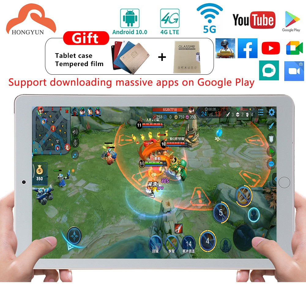 Student Learning Tablet Android Tablet 10 1 Inch 5g Wifi Tablet 10 Core Android 10 0 Hd Gaming Tablet 8gb 256gb 4g Fm Bluetooth Tablet Phablet Gaming Tab