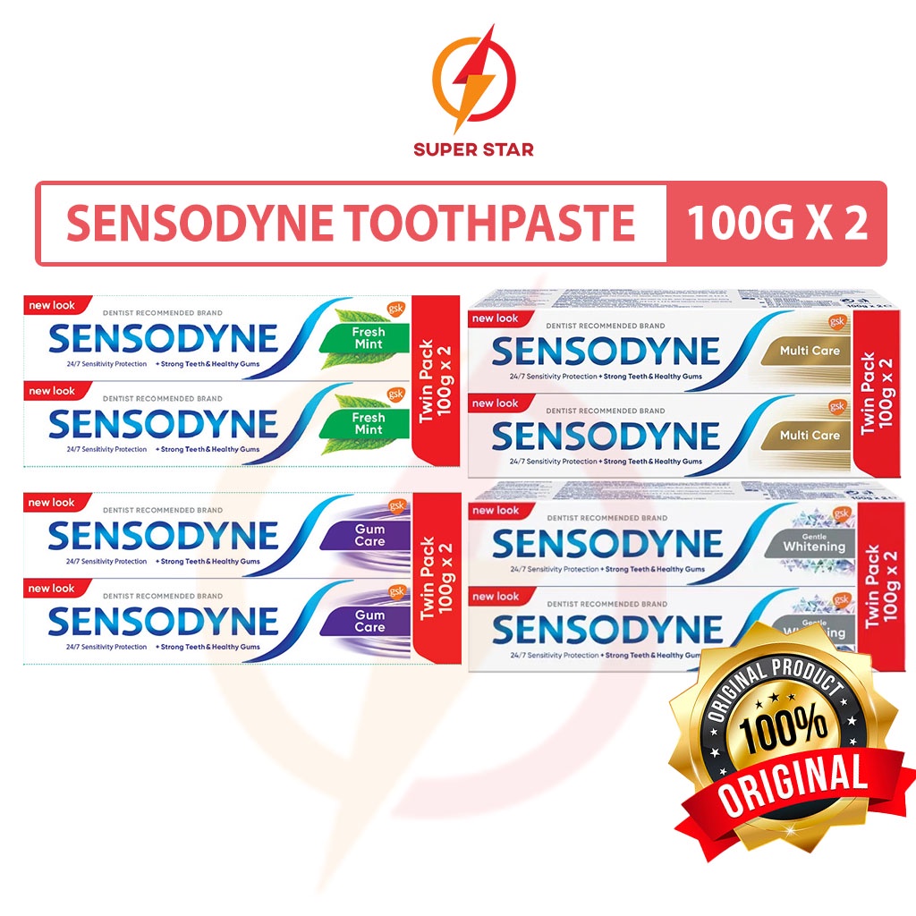 Sensodyne Toothpaste Value Twin Pack (Gum Care/ Fresh Mint) 100g x 2