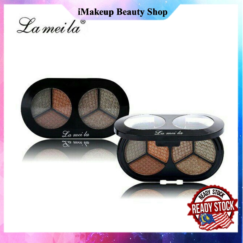【Local Ready Stock】LAMEILA 6 Colors Glitter Eyeshadow Professional Eyeshadow Palette