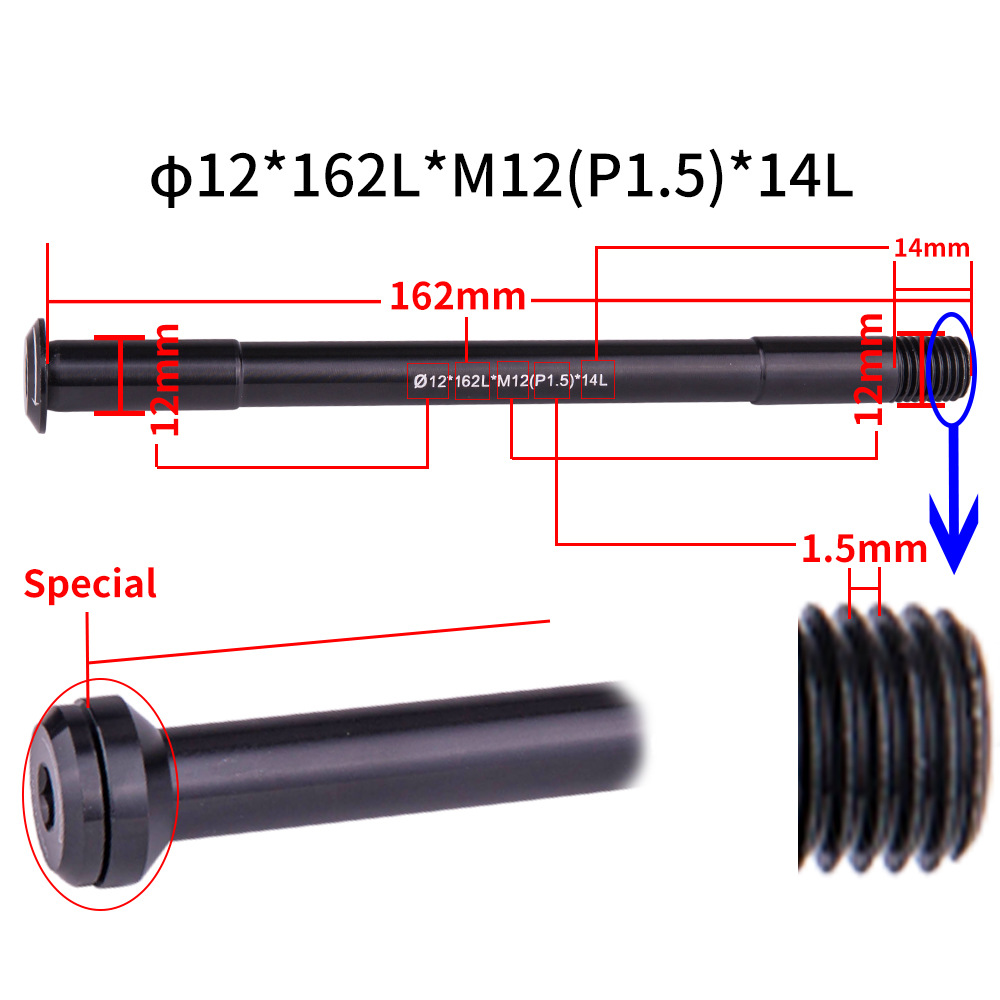 giant 12mm road thru axle turbo skewer