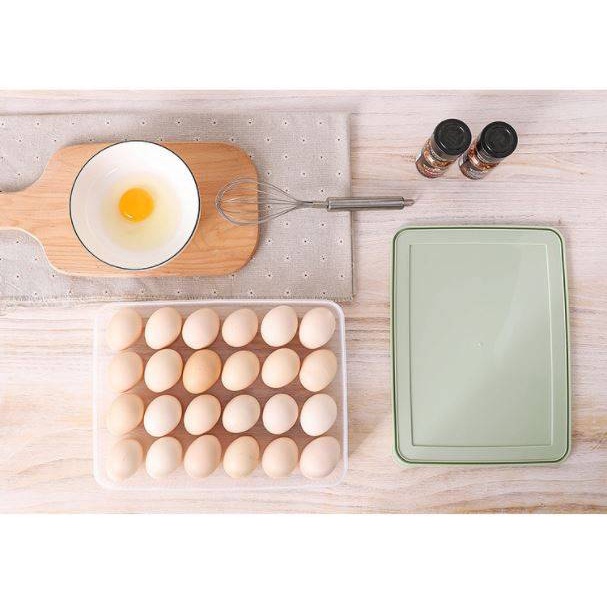 24 Grids Egg Storage Box Container Plastic Tupperware Bekas Telur