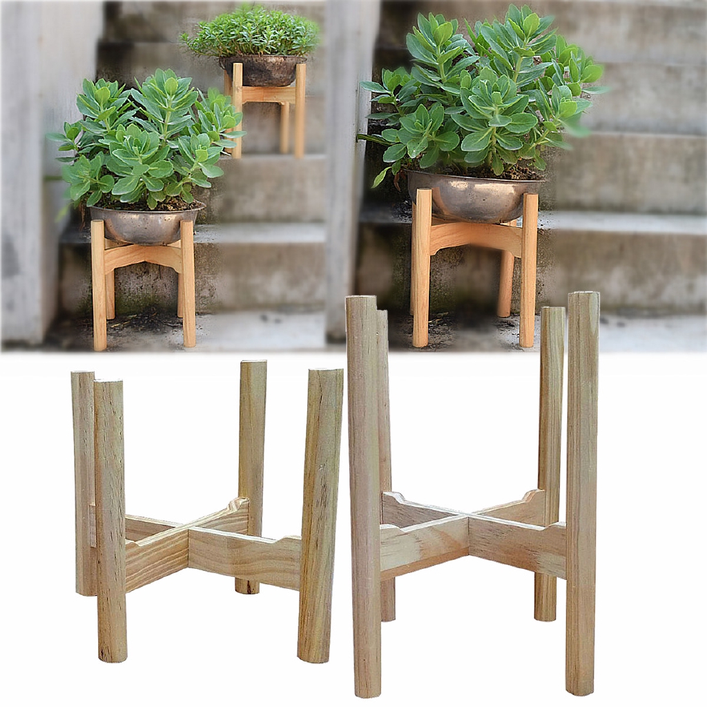 Plant Stand Wooden Shelves Balcony Garden Pot Flower Display Shelf Storage Rack Shopee Malaysia