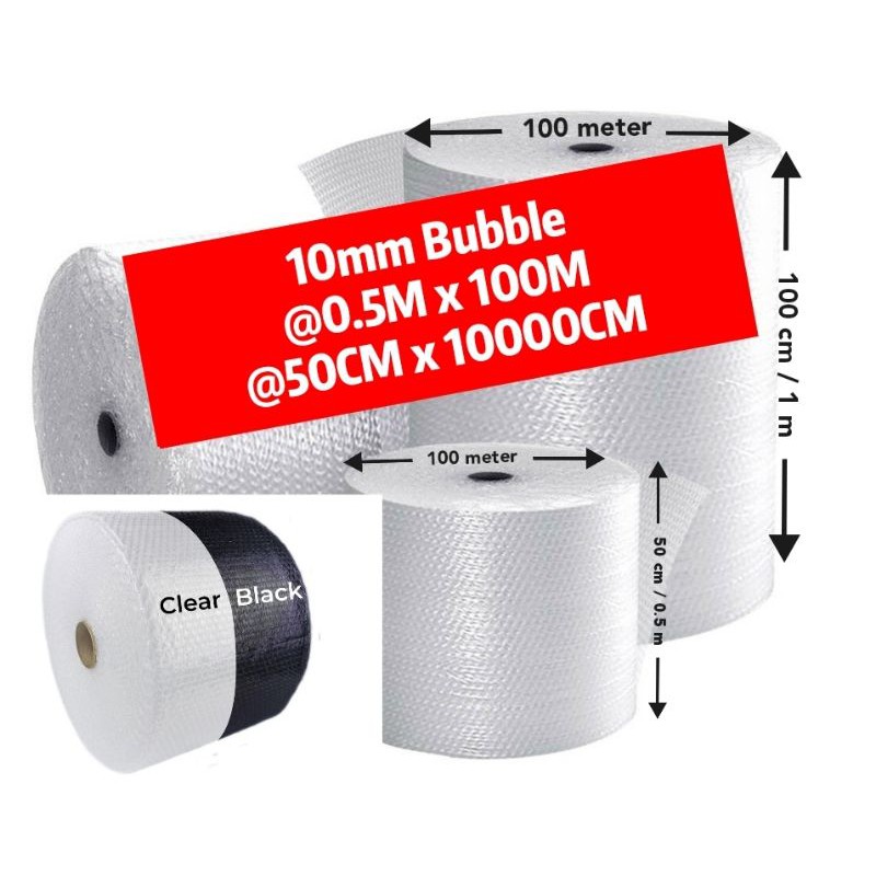 10mm Bubble wrap 0.5m 50cm x 100meter 10000cm jumbo roll packing film