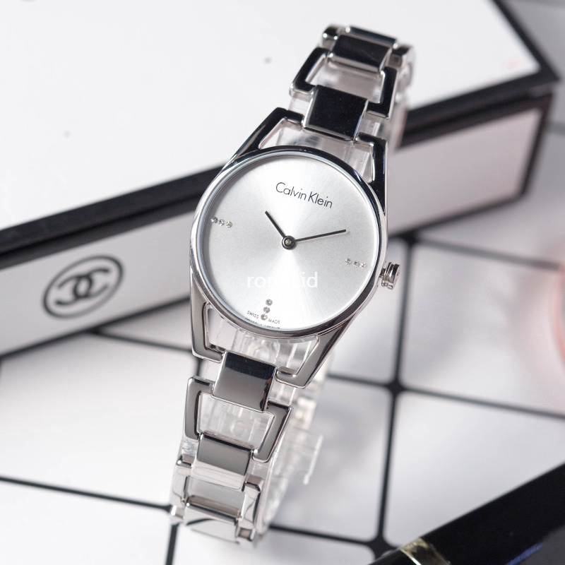 calvin klein silver ladies watch