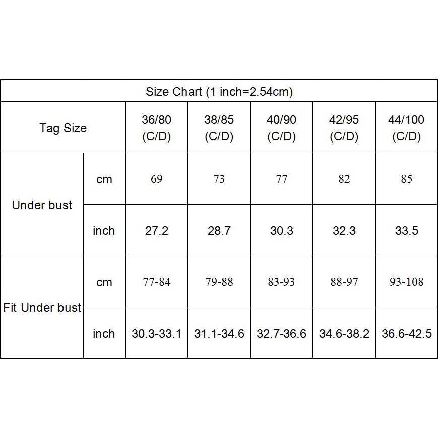 33.5 bust bra size