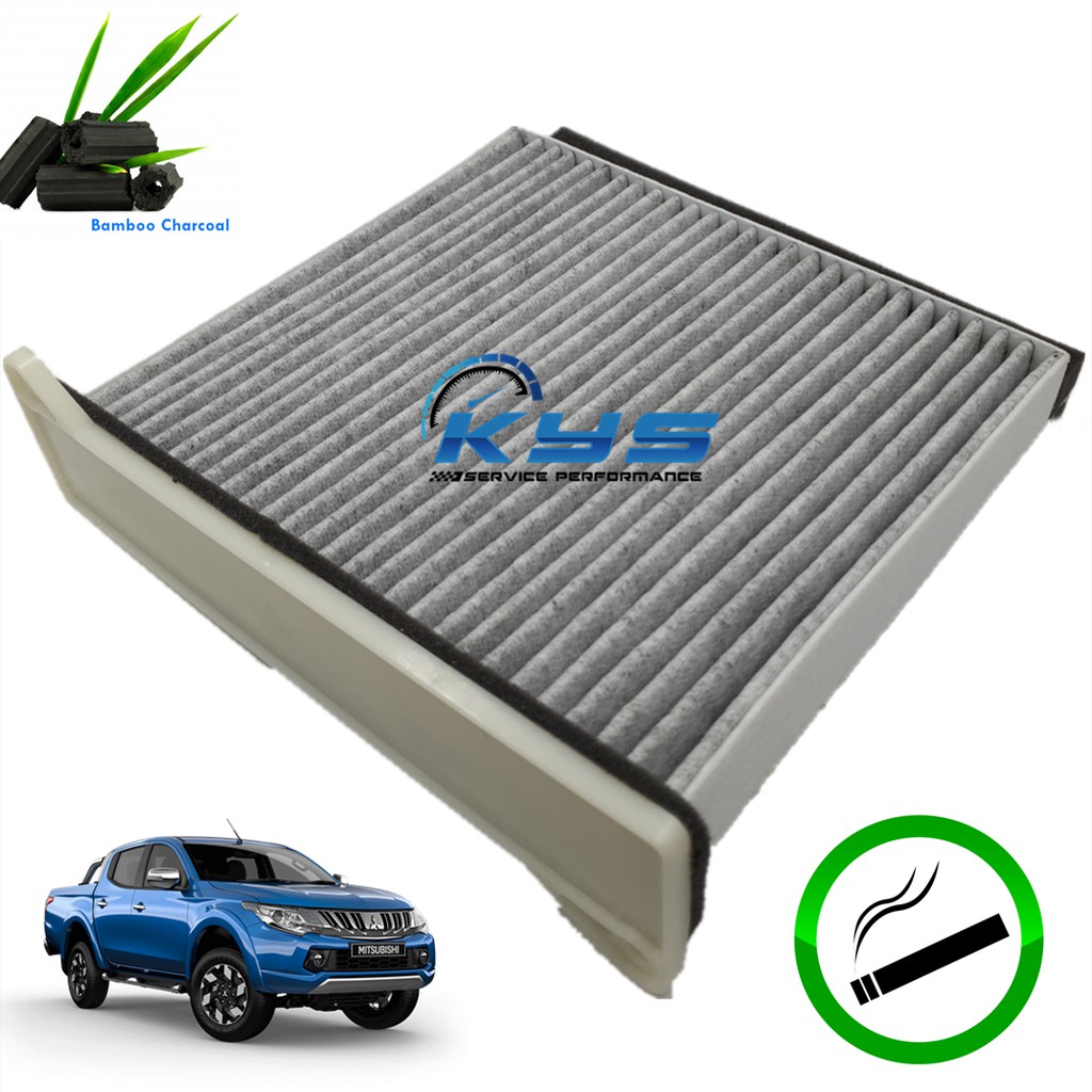 AIR COND CABIN FILTER with bracket normal & carbon MITSUBISHI