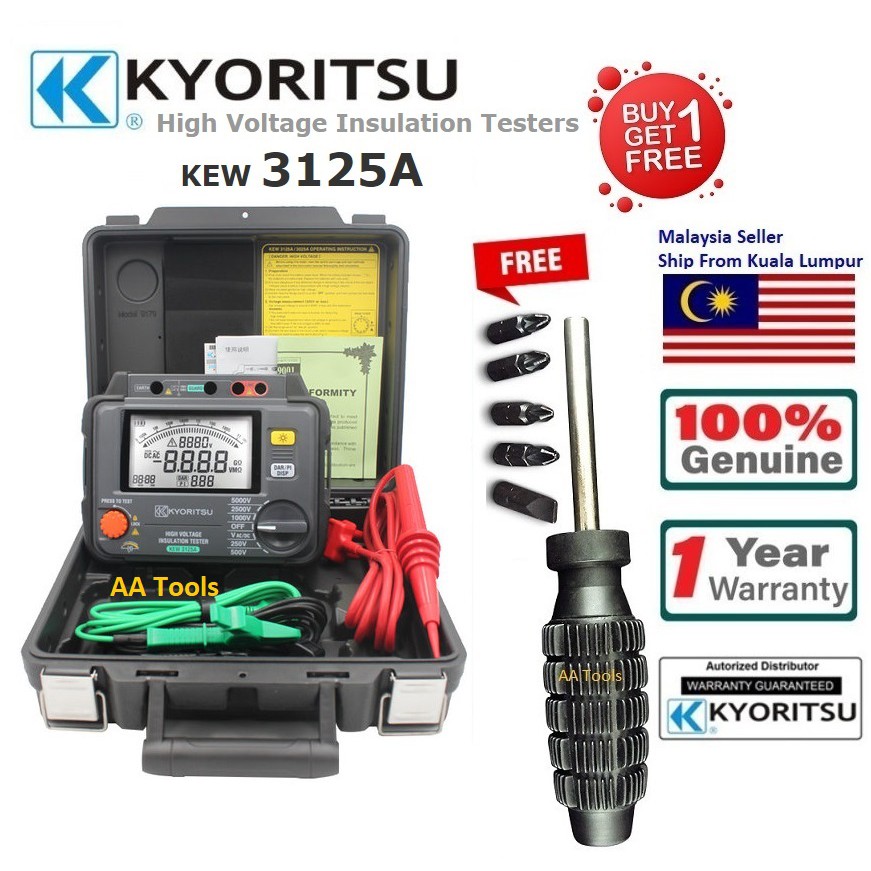Kyoritsu 3125A Digital High Voltage Insulation Testers (NEW & ORI
