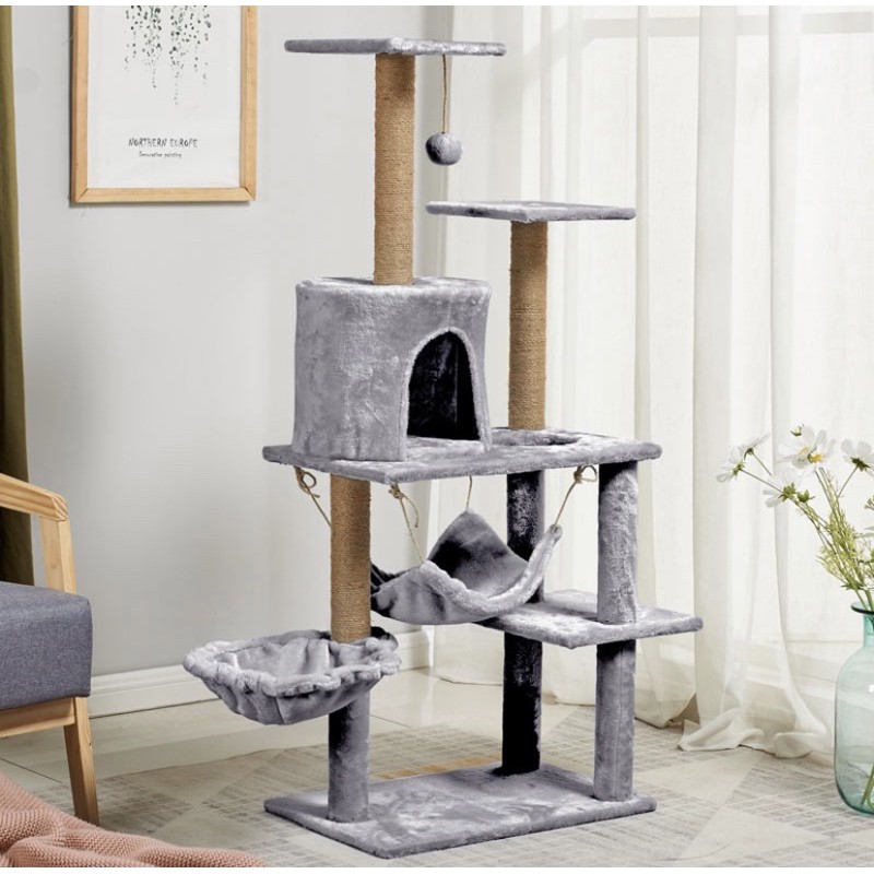 Ready Stock 130cm Luxury Pet Cat Scratcher Condo Cat Tree House Shopee Malaysia