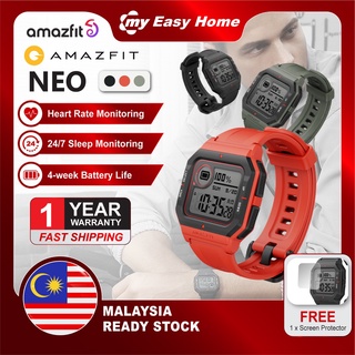 【Official】Amazfit Neo Fitness Smartwatch - ( Official Store Amazfit Malaysia Warranty ) Heart Rate Monitoring【𝟮𝟰𝗵𝗿 𝗦𝗵𝗶𝗽】
