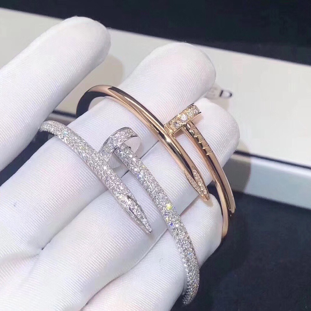 cartier nail bracelet diamonds