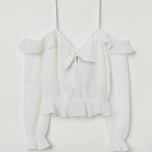 open shoulder top h&m
