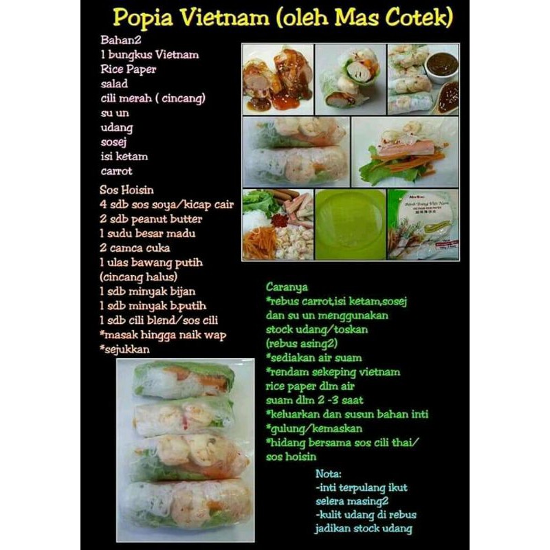 Roll khairulaming vietnam resepi Resipi Vietnam