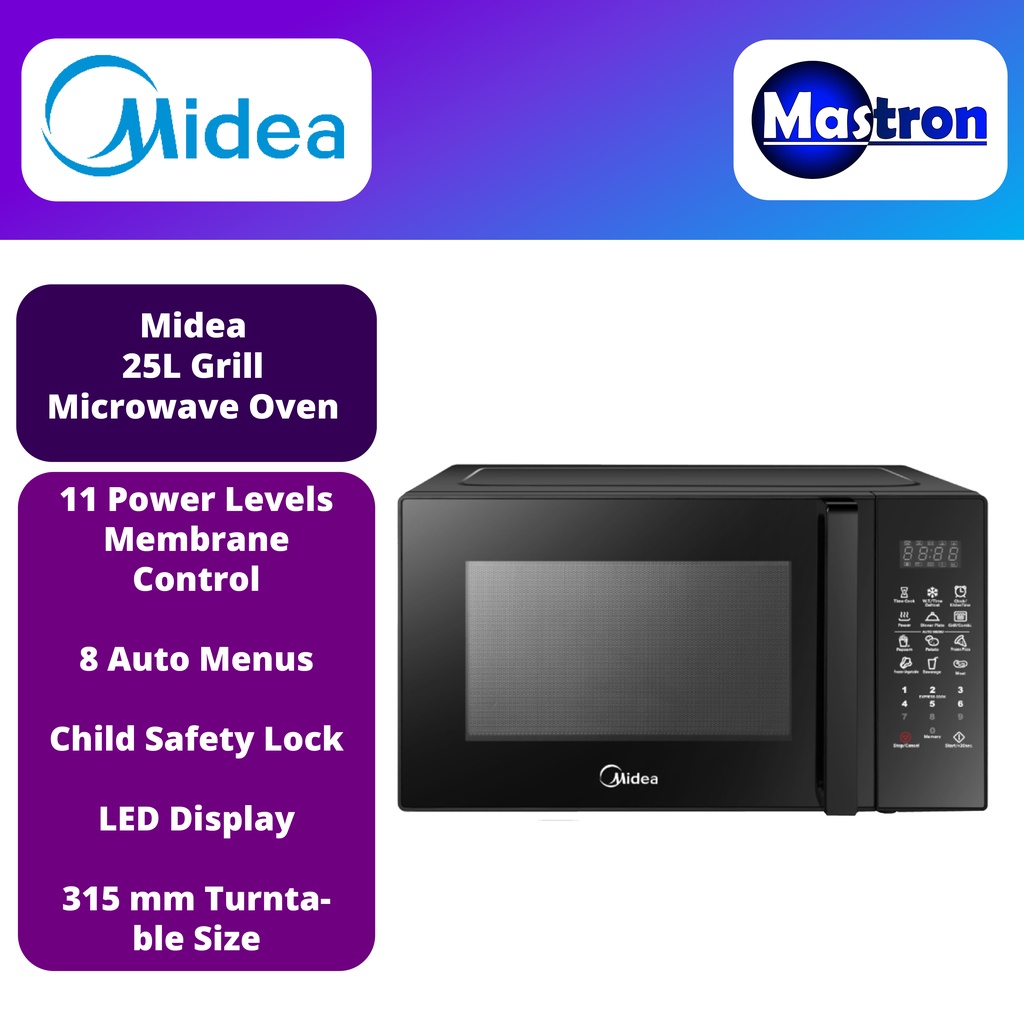 [CASHBACK 10%] Midea Grill Microwave Oven 25L MMO-EG925EXX | Shopee