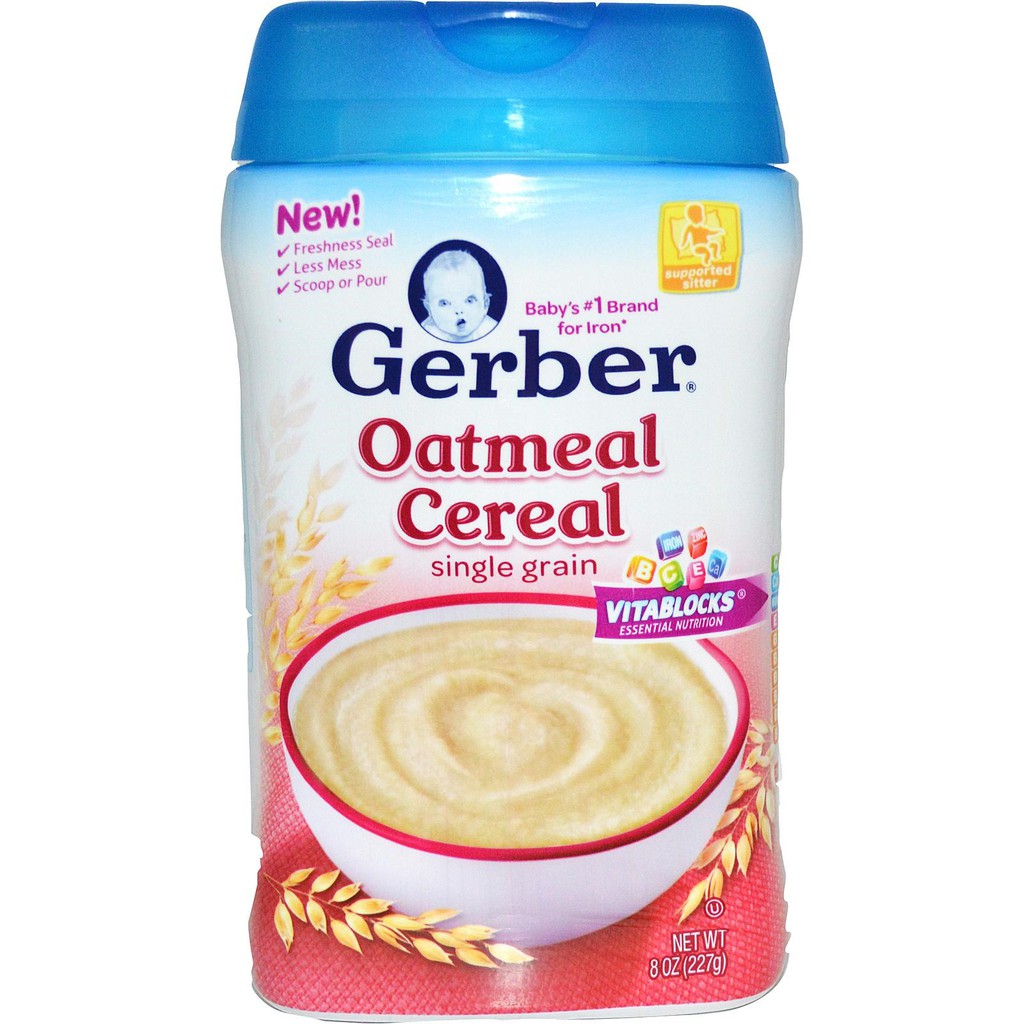 Gerber, Oatmeal Cereal, Single Grain, 8 oz (227 g) | Shopee Malaysia