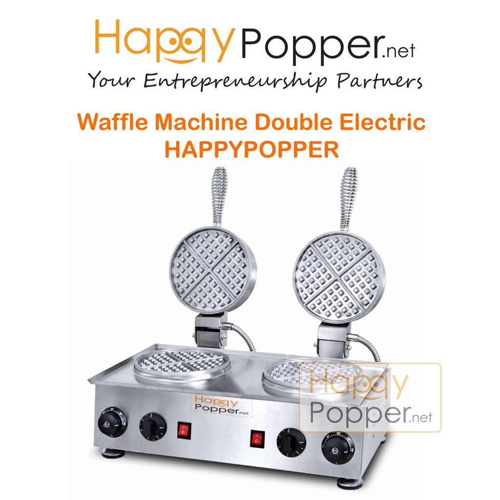 Commercial Waffle Machine Double Maker Electric Eagle Happypopper Heavy