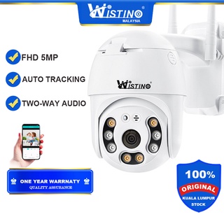 (Selangor Stock) Wistino CCTV Camera 5MP Wifi IP Camera Outdoor 4X Digital Zoom Two Way Audio PTZ Night Vision IR 5MP Wireless Security Speed Dome Camera ONVIF