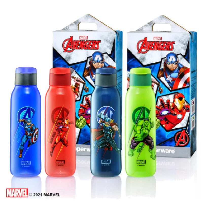 [READY STOCK] Tupperware Avengers Eco Bottle - 750ml (Selling Loose)