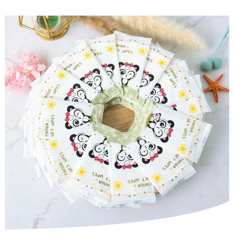 Mini Baby Wipes Tissue Panda Travel