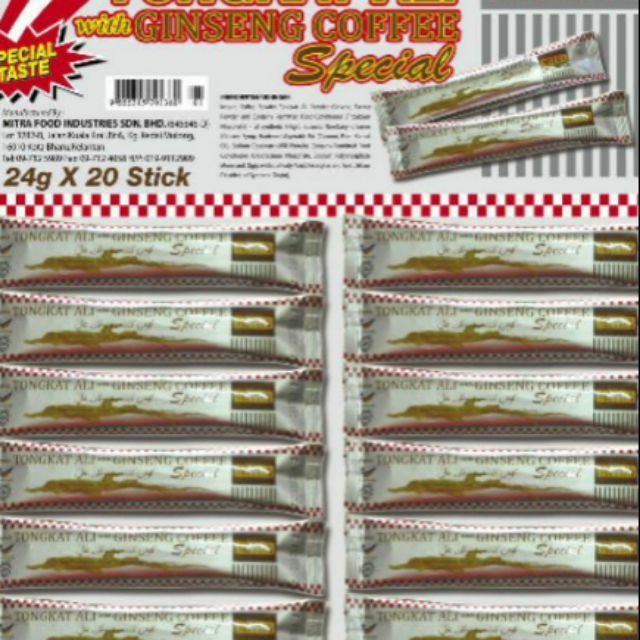 READY STOK KOPI TONGKAT ALI GINSENG COFFE MITRA PAPAN 20SACHET ORIGINAL HQ