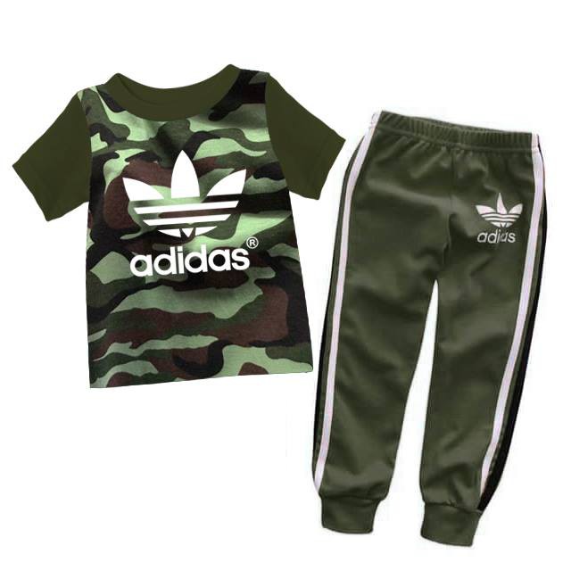 [Ready Stock] Kids Pyjamas Inspired by Adidas - Green | Shopee Malaysia