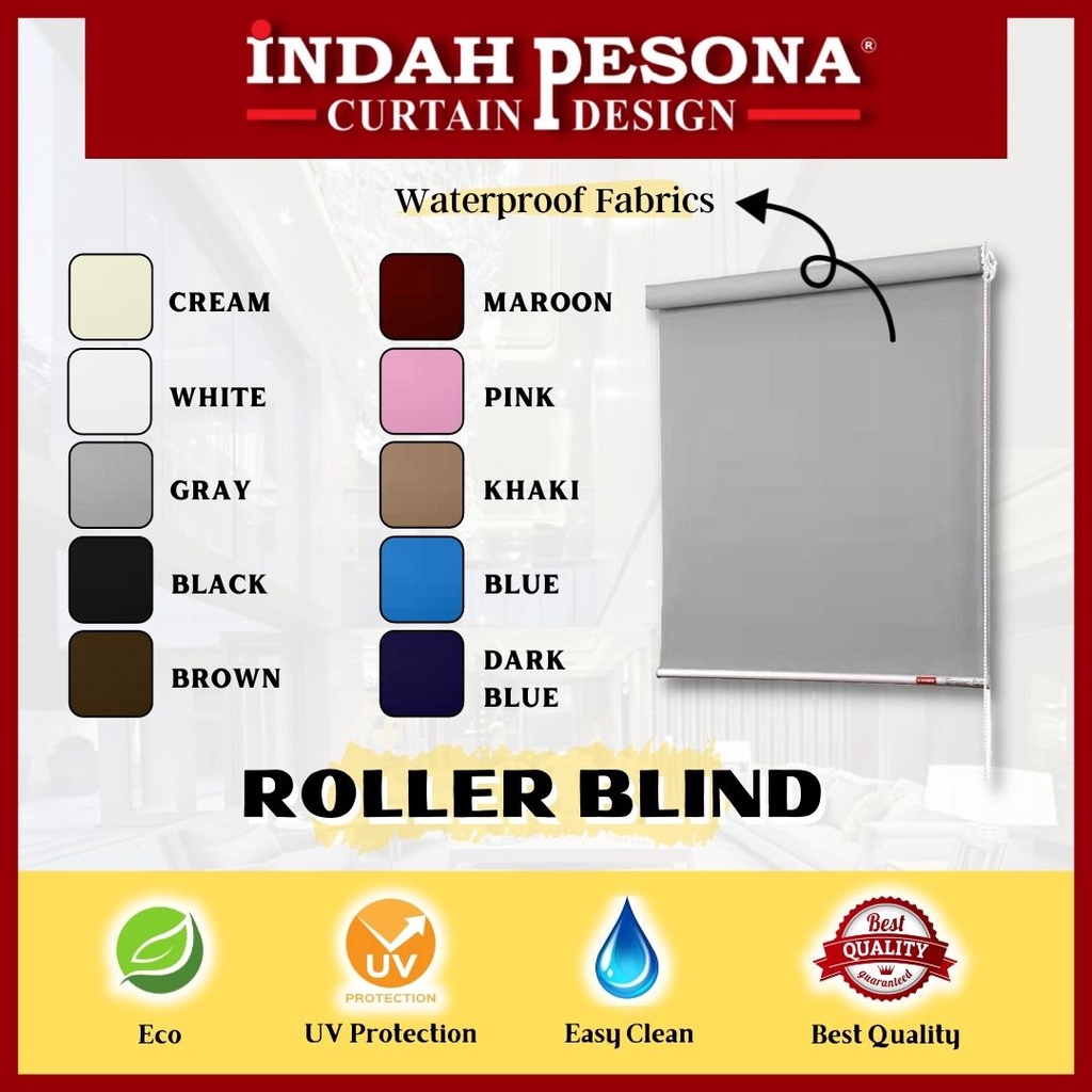 [READY STOCK] Semi Blackout Premium Roller Blind / Blackout Blind / Roller Blind / Curtain