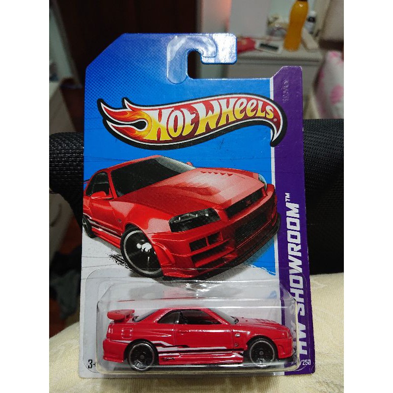 Hot Wheels Nissan Skyline R34 Gt R Red 13 Showroom Edition Not Tomica Shopee Malaysia