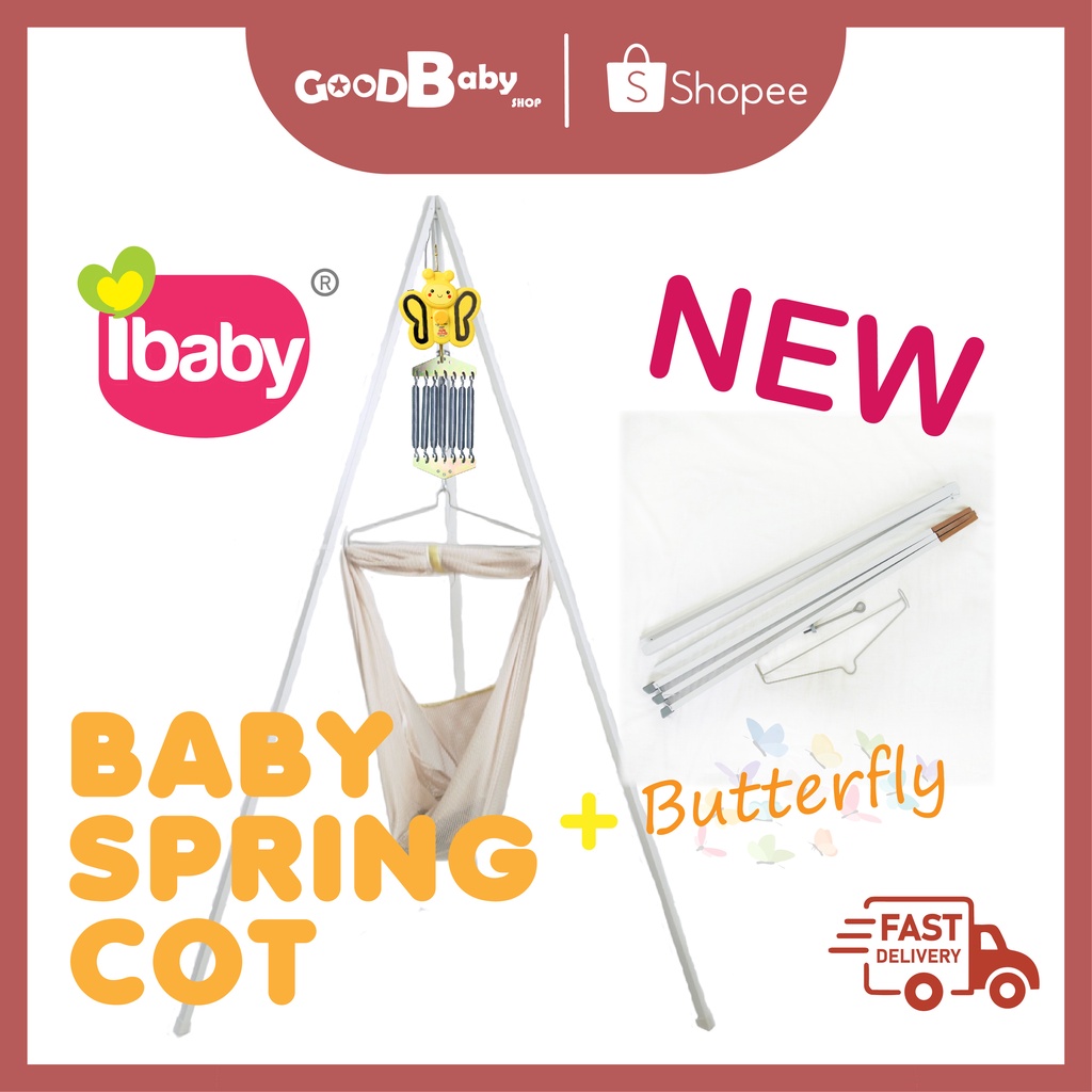 I Baby Spring Cot With Butterfly Baby Max Load 18Kg (Rangka Buaian Bayi