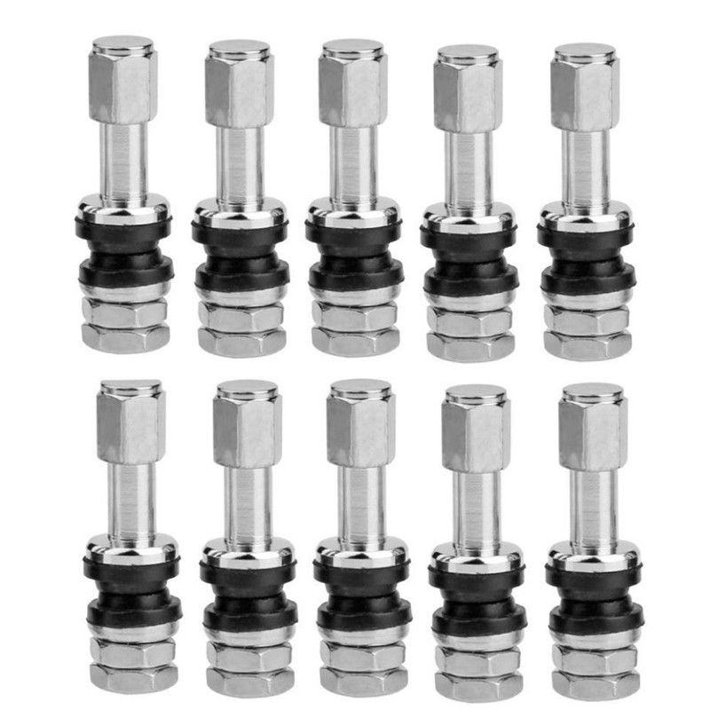 Car Auto Stainless Steel ClampIn Tubeless Tyre Wheel Valves(Air Nut