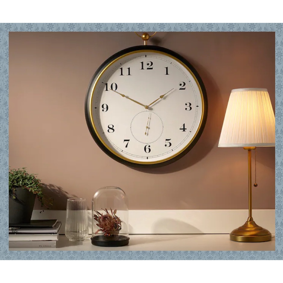 IKEA KUTTERSMYCKE Wall clock, black,46cm | Shopee Malaysia