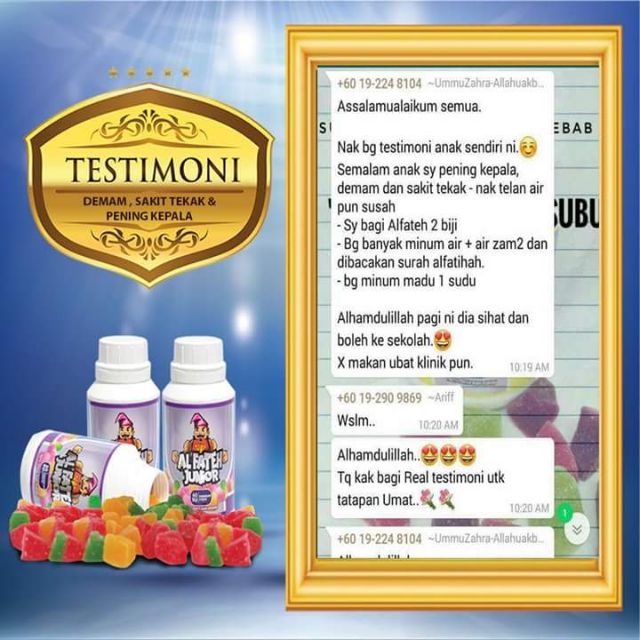 Kombo 5 Botol Al Fateh Junior Supplement Minda Anak Cergas Shopee Malaysia