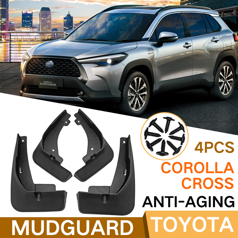 Toyota Cross Mudguard 4 Pieces Corolla Cc Dedicated Mudguard Sand Guard Cross Car Side Welcome Pedal Baffle Shopee Malaysia