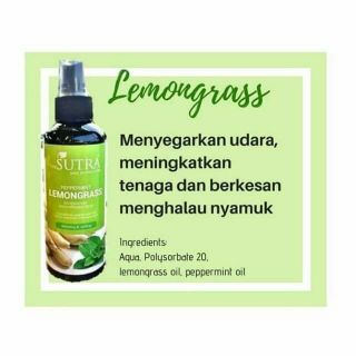 SUTRA Spray Aromatherapy Serai Pudina  Ubat Nyamuk 