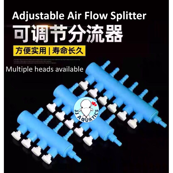 Ready StockAdjustable Air Flow Splitter Divider Air Pump Oxygen Multi Heads Splitter Fish Tank Air Splitter