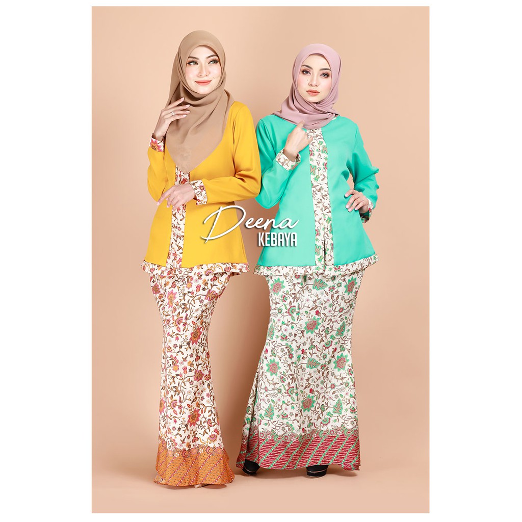 MUSLIMAH WOMEN DEENA KEBAYA  CORAK BATIK  WITH FRONT ZIP 