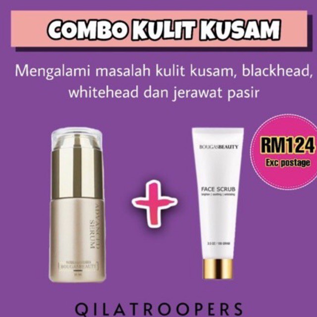 Buy Combo Kulit Kusam Bougas Beauty Serum Bougas Face Scrub Seetracker Malaysia