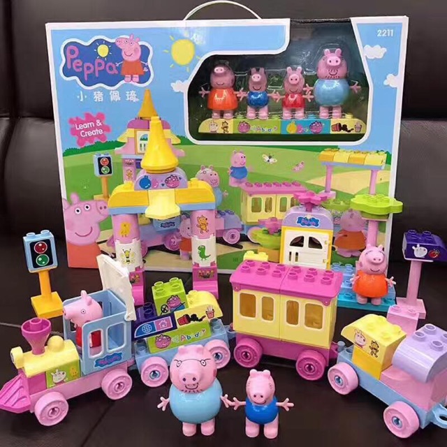 peppa pig lego train