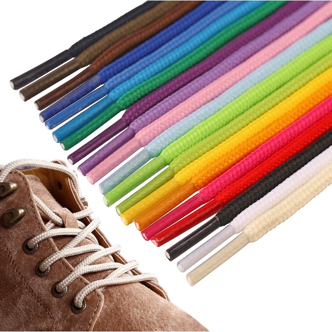 50cm/100cm/150cm/200cm Unisex Rope Multi Color Waxed Round Cord Dress Shoe Laces Colourful Shoelace