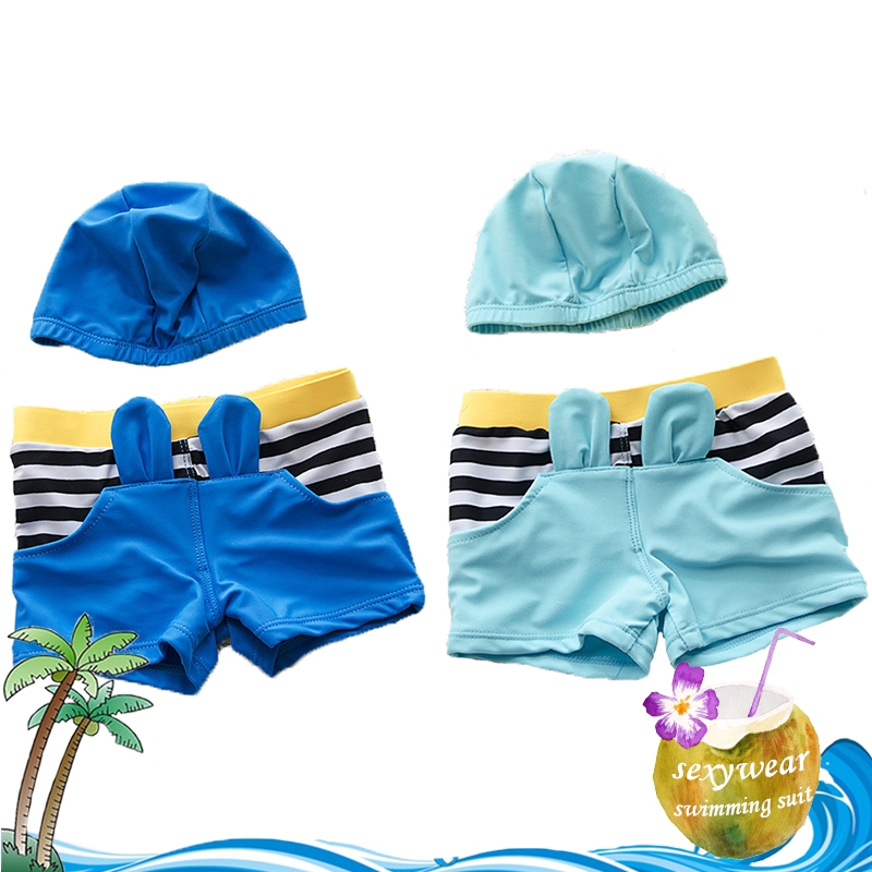 baby boy swimsuit and hat