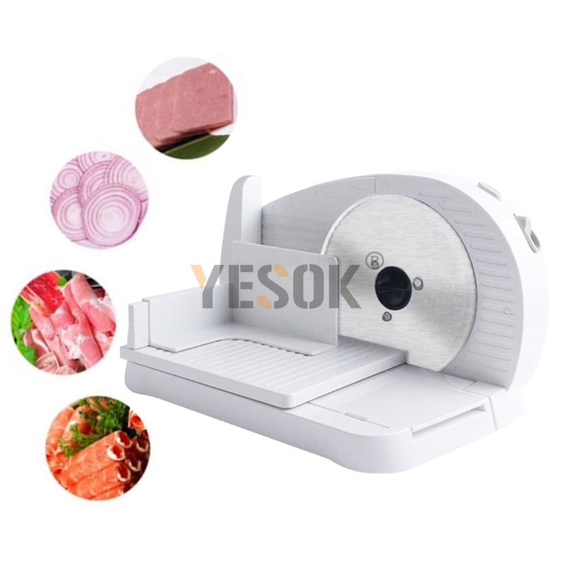 Electric Mutton Rolls Meat Slicer Mincer Automatic Beef Lamb Potato Slice Knife Bread Food Cutter Grinder Machine