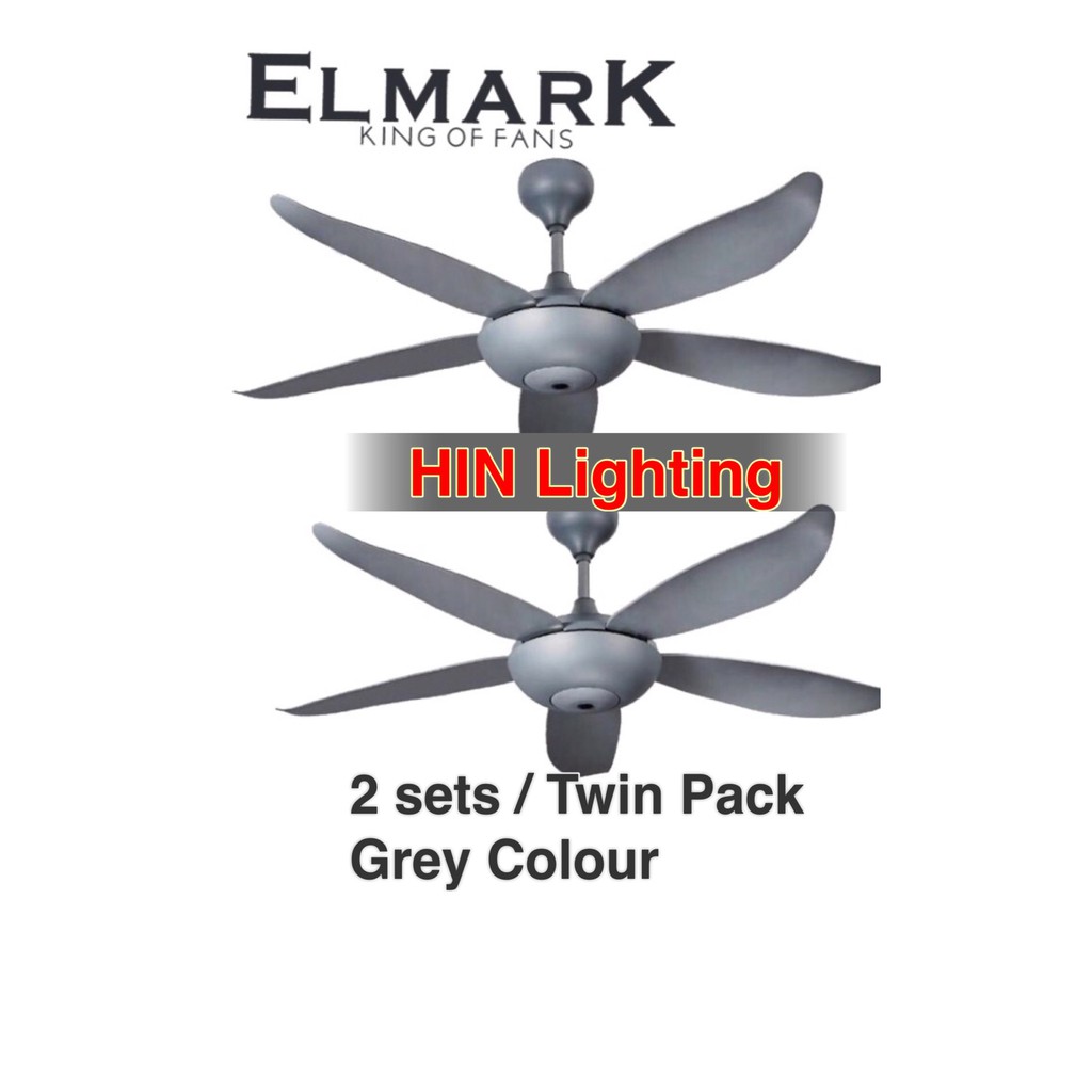 ( TWIN PACK / 2 SET ) ELMARK 52 inch 5 BLADES KL101 Remote Control