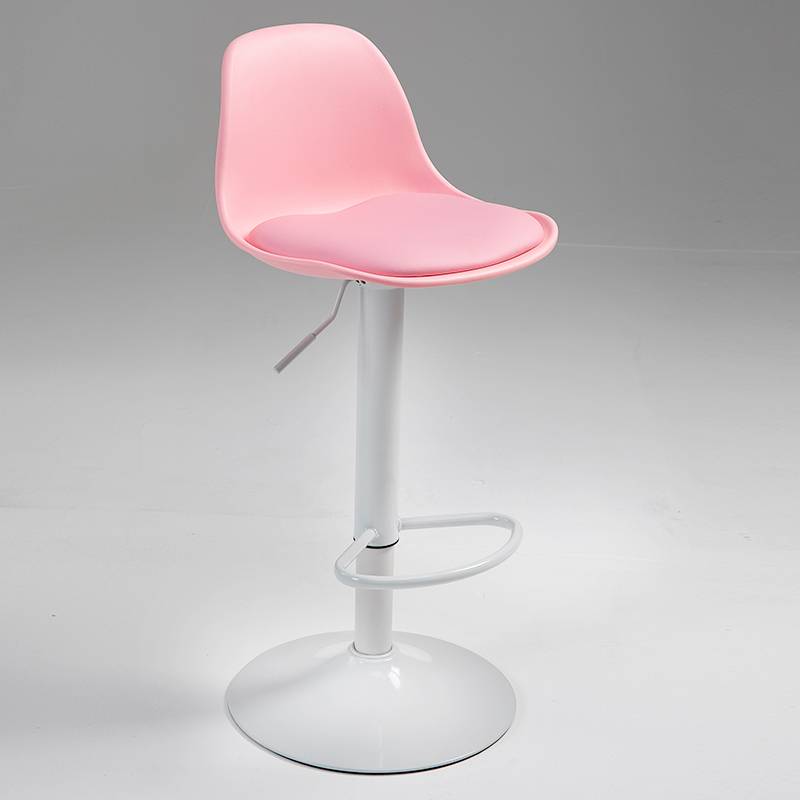 Wrought Iron Bar Chairs, Pink Leather Chair And Stool